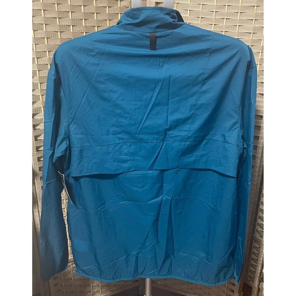 Jordan 23 Engineered Mens Teal Blue Ripstop Quarter Zip Windbreaker Jacket M